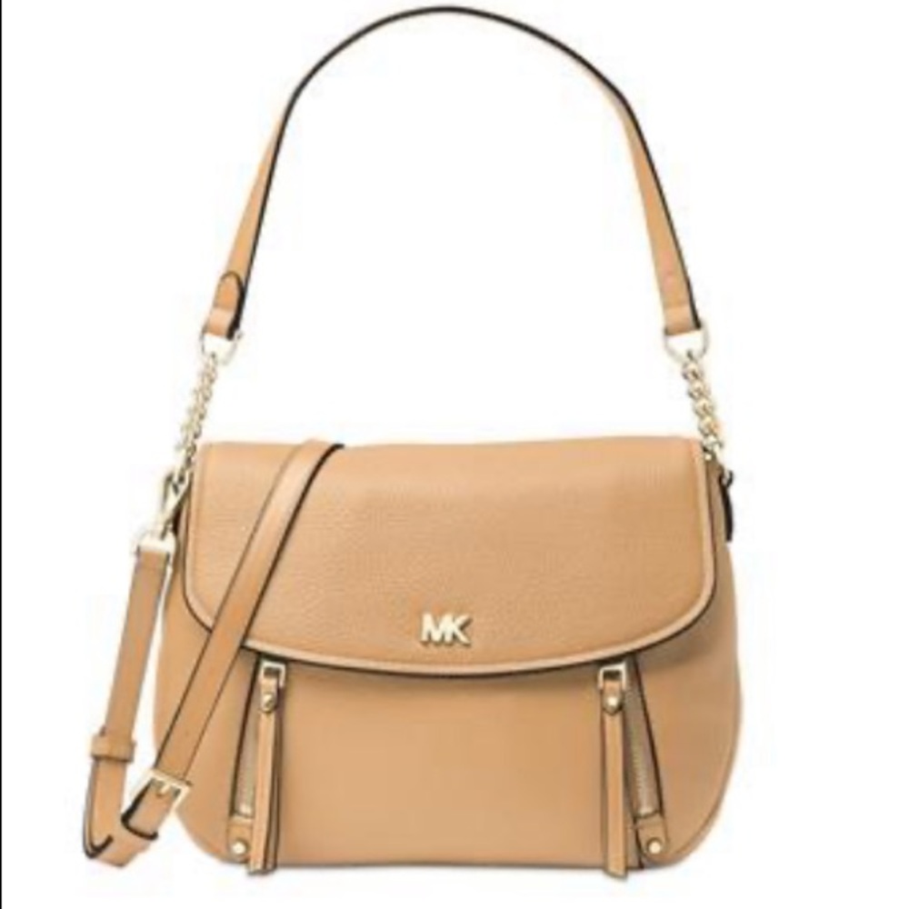 🎁 MICHAEL KORS Medium Crossbody/Shoulder Convertible Soft Leather Hobo Bag